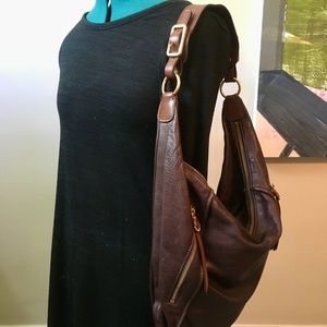 Christopher Kon brown slouch leather shoulder bag
